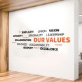 Our Values Inspirational Quote Office Wall Sticker Passion Teamwork Success Motivational Wall Decal Classroom Vinyl Decor. 