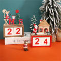 Desktop Ornament For Kids Christmas Countdown Calendar New Year Gifts Countdown Desktop Ornament Wooden Christmas Calendar. 