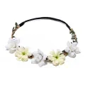 Cloth Floral crown headband Trendy Bridal Paper Flower headband New Years Girls' crown Fashion headband for Festival Wedding Photo shoot Costume party Casual wear. 