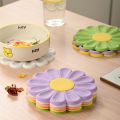 Coasters Placemat Cute Daisy Coaster Bowl Pad Tea Coaster Bar Cup Mat Silicone Coaster Cup Mat Creativity Coaster. 