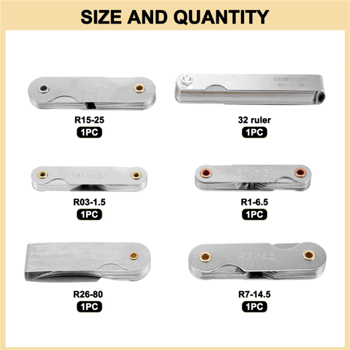 6%20Pcs%20Radius%20Gauge%20with%20Feeler%20Gauge%20Set%20Arc%20&%20Space%20Measure%20Tool%20-%20Image%203