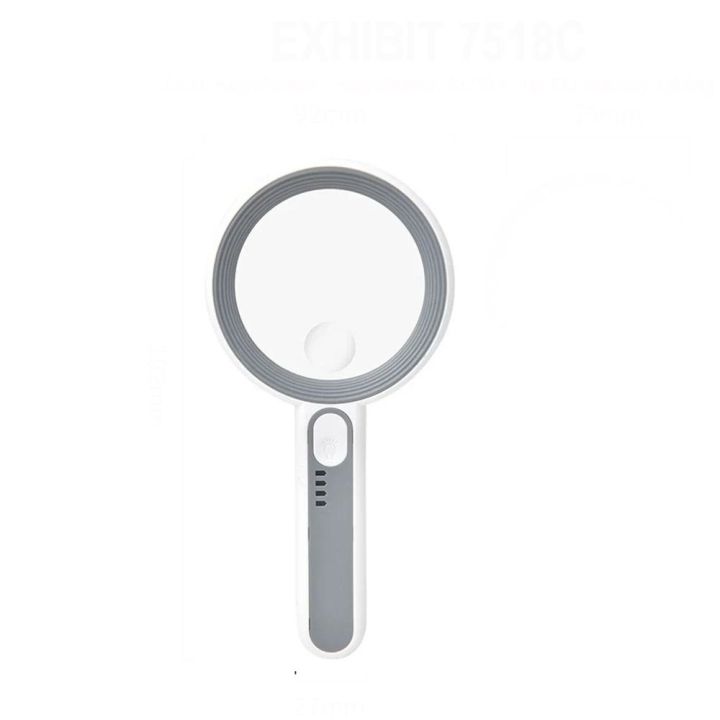 Portable with LED Light Handheld Magnifier Loupe Lens Illuminated ...