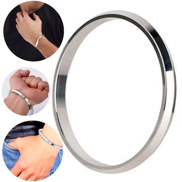 Non-Fade%202.75%20Inches%20Diameters%202.12%20Size%20Stainless%20Steel%20Stylish%20Men's%20Fashion%20Kada%20Bangles%20For%20Boys%20Jewelry%20Gifts%20-%20Image%202