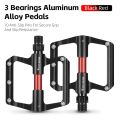 WEST BIKING 3 Bearing Bike Pedals Aluminum Alloy Anti-Slip MTB Road Bicycle Flat Pedals Hollow Lightweight Mountain Bike Parts. 