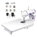 Mini Sewing Machine with Extension Table, Dual Speed Portable Sewing Machine for Beginners with Light, Sewing Kit for Household Use SMT. 