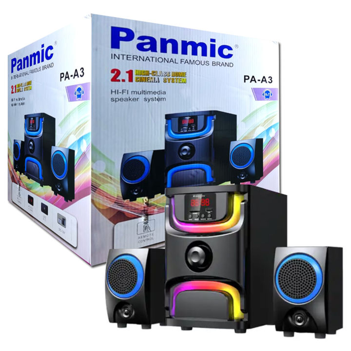 Panmic 2.1 Subwoofer Wireless Bluetooth Subwoofer System Buffel Set Home Theater Speaker Sound System PA-A3 Sub with Bluetooth, FM Radio, USB, SD Card Support