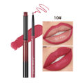 QIBEST 2pcs Lipstick Lipliner Pen Set Matte Nude Lip Liner Pencil Waterproof Long Lasting Lipstick Pen Contour Makeup For Women. 