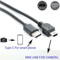 TYPE C to mini usb OTG CABLE FOR canon EOS 100D 80D 70D 5D2 5D 5D 50D 30D 300D Camera to phone edit picture video. 