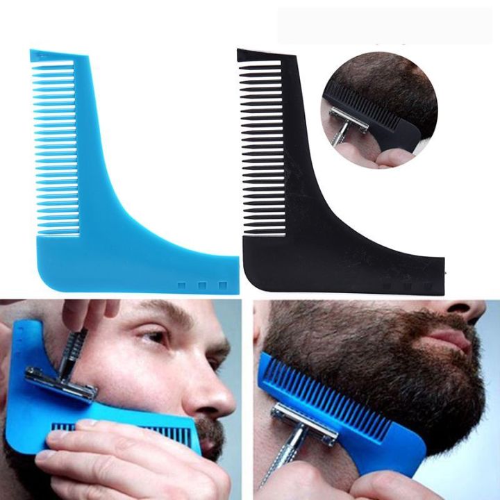 Beard Shaping Styling Template Beard Comb Tool Plastic Comb For Hair Beard Trim Template