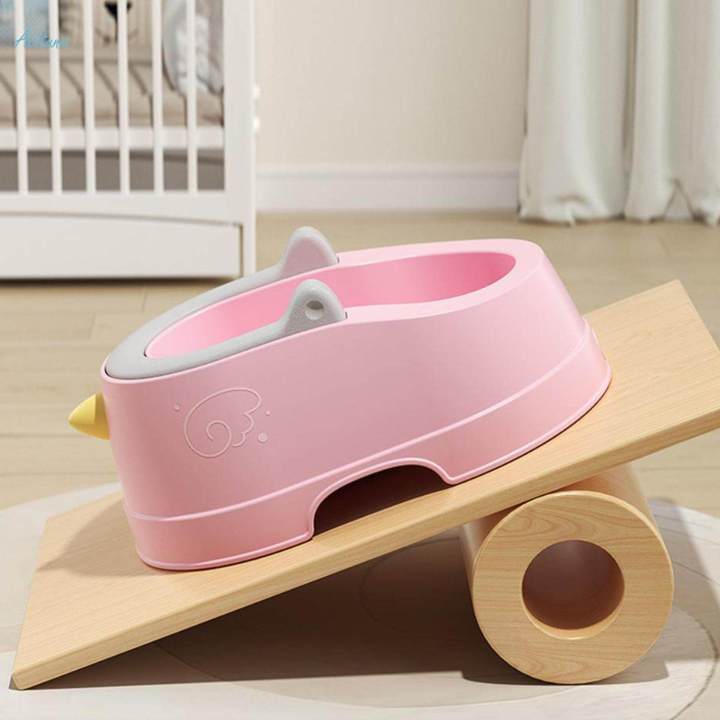 Portable Baby Washing Basin, Lightweight Bath Stools with PVC Soft Cushion, Wash Seat for