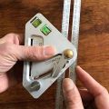 1 Pcs Multi-Functional Woodworking Ruler Stainless Steel Woodworking Triangle Ruler Building Decoration Measuring Tools. 