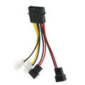 1Pcs 4-Pin Molex to 3-Pin Fan Power Cable Adapter Connector Computer Cooling Fan Cables 12V/5V DC for CPU PC Case Fan. 