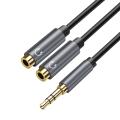 Splitter Cable 1 Male 2 Female with Separate Headset/ 3.5 mm  Jack Mic Audio Y Splitter Cable  to /Microphone Adapter. 