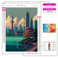5d Diamond Painting City Pixel Art Picture Full Diamond Embroidery Cross Stitch Kits Diamonds Painting Tools Mosaic Home Decor. 
