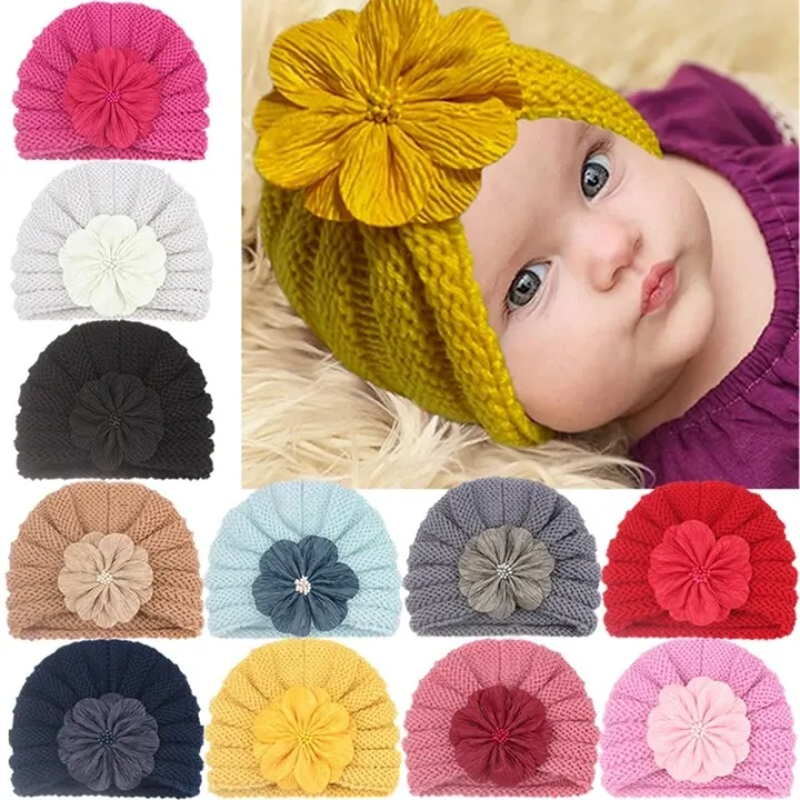 Fashion%20Flower%20Infant%20Striped%20Hats%20Soft%20Knitting%20Wool%20Caps%20Clothing%20Decoration%20Baby%20Corchet%20Turban%20Accessories%20Birthday%20Gift%20-%20Image%202