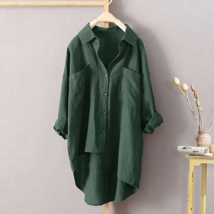 Cotton%20Flax%20White%20Shirt%20Women%202024%20Spring%20Korean%20Summer%20Fashion%20Long%20Sleeve%20Loose%20Shirt%20Coat%20Sunscreen%20Jacket%20Oversize%20Shirt%20Top%20-%20Image%203