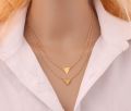 New Choker Fashion Multi-layer Triangle Geometric Design Gold Layered 2 Necklace For Women Charm Gift Jewelry Gold Plated - WN026. 