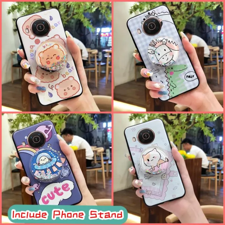Soft%20Case%20Simplicity%20Phone%20Case%20For%20Nokia%20X20/X10%20Glitter%20TPU%20Waterproof%20Kickstand%20protective%20cute%20Dirt-resistant%20-%20Image%203