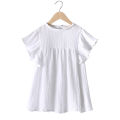 1 2 3 4 5 6 years old Summer Girl Ruffles Dress Kid Up Cotton Linen Party Princess Frock Clothes solid color casual Child Dress. 
