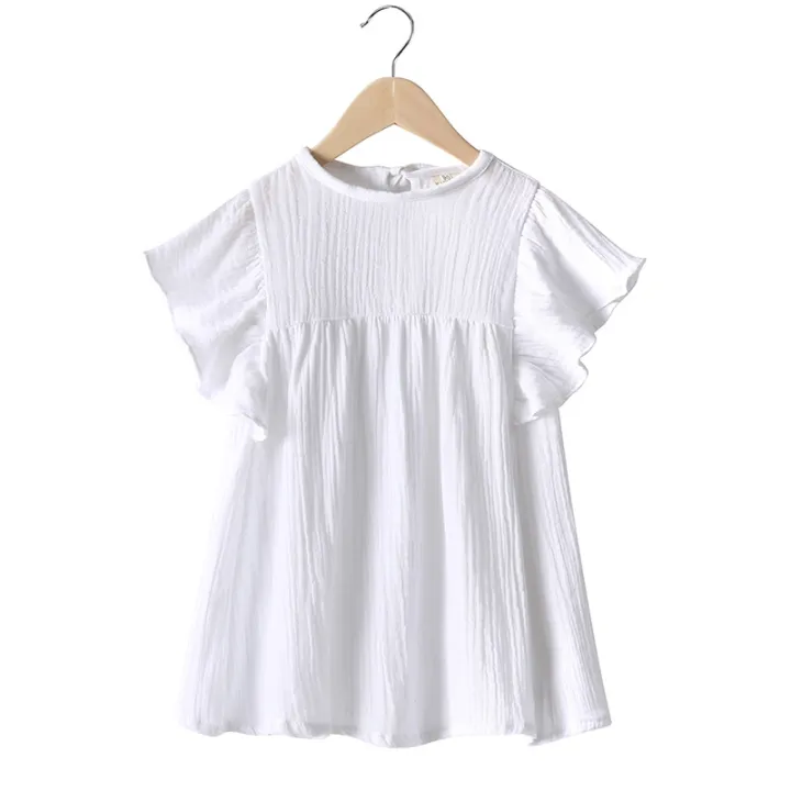 1%202%203%204%205%206%20years%20old%20Summer%20Girl%20Ruffles%20Dress%20Kid%20Up%20Cotton%20Linen%20Party%20Princess%20Frock%20Clothes%20solid%20color%20casual%20Child%20Dress%20-%20Image%202