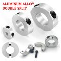 1Pcs Aluminum Alloy Fixed Locking Limit Ring Double Split 6-20mm Diameter Shaft Collar with Screws Separate Optical Axis. 