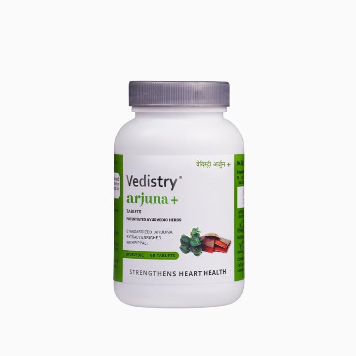 Vedistry Arjuna Tablets for Heart | Promotes Heart Health | Bone Health and Blood Pressure | Ayurvedic Enrich With Pippali | Controls Cholesterol Level | 60 Capsules