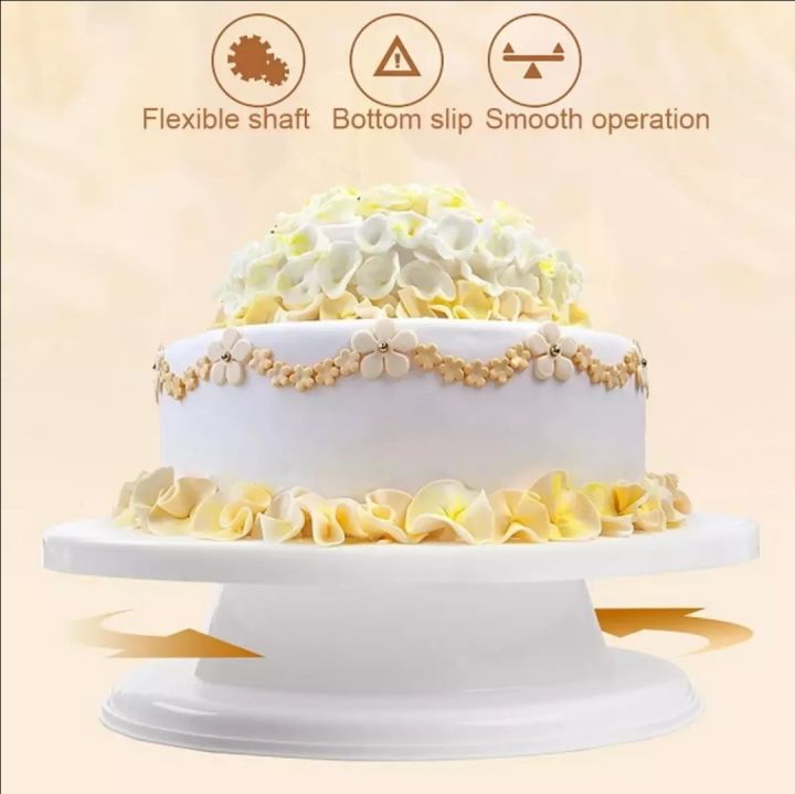 Cake Icing Decorating Turntable/Rotating Stand Turning Tray