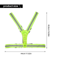 Reflective Vest,Adjustable,High Visibility Vest,Safety Vest with 8 LED Lamps, High Visibility for Jogging Running Green. 