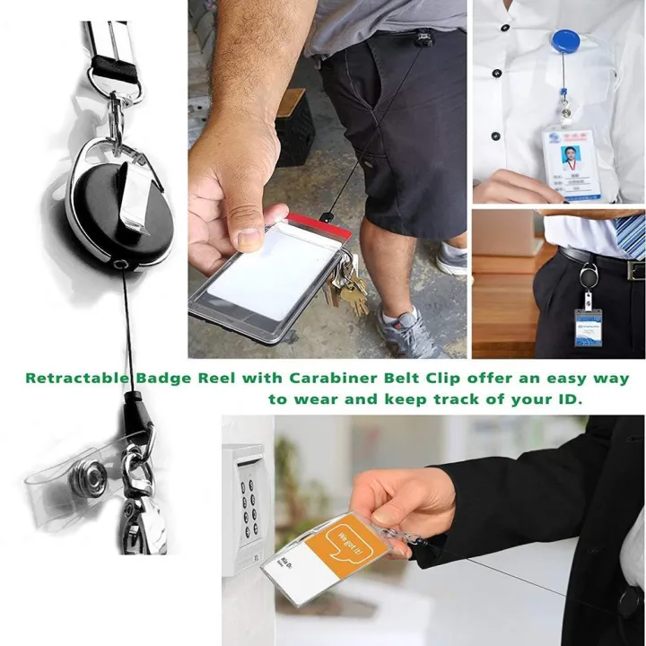 Leather%20Badge%20holder%20Professional%20Business%20Card%20band%20ID%20card%20holder%20Retractable%20Neck%20strap%20Leather%20holder%20for%20Office%20Conference%20Trade%20show%20Corporate%20events%20Employee%20identification%20-%20Image%204