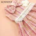 Cat Dress Floral Pet Dress with Bow Headdress Adorable Princess Dress for Dogs Cats Cute Pet Supplies. 
