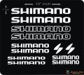 Push Bike Cycle Stickers SHIMANO Mountain Bike Luminous Reflective White Plotter Cutting Stickers 10 Piece Full Set. 