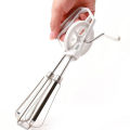 Rotary Manual Hand Whisk Egg Beater Mixer Blender Stainless Steel Kitchen Tools. 