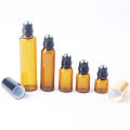 Perfume Bottle Refillable Plastic Containers Amber Roll Glass. 