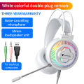 Pantsan 7.1 USB Computer Head-Mounted Chicken Eating Wired Headset Headphones with Mai Dazzling Glow Gaming. 