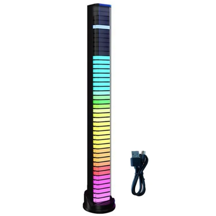 RGB Sound Control Light 3D Double Sided Music Rhythm Lamp Bar Wireless ...