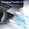 Vention 6A Type C Cable USB A Male to C Male Fast Charging for iPhone 16 15 14 Pro Max Samsung S24 S23 S22 S21 Ultra Huawei Mate 60 pro nova 12 Xiaomi 14 13t 12t 11t iPad Fast Charger Cord. 