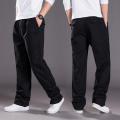 Men's Pants Summer Thin Casual Trousers Men Oversized Cargo Pants Loose Multi-Pocket Sports Fat Guy Straight-Leg Pants. 