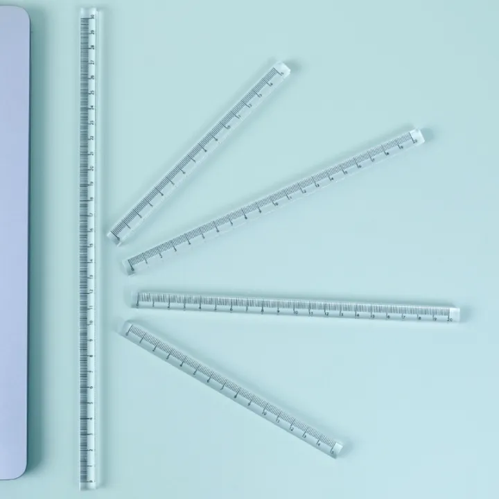 Half Transparent Ruler 【SkinHorizon】Transparent Plastic Ruler 0-30cm Straight Ruler for ...