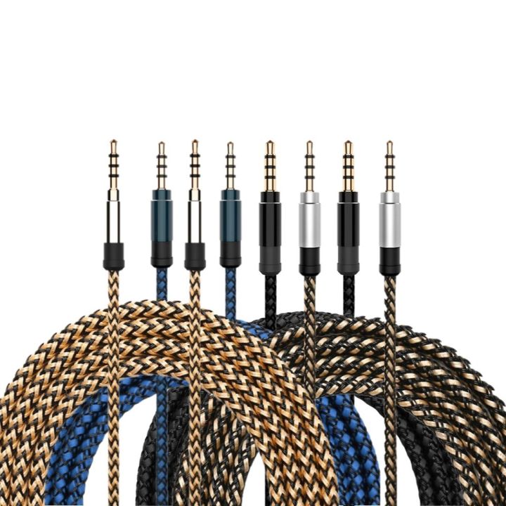 Universal 4 pole Jack TRRS Aux Cable 3.5 mm to 3.5mm headphone Cable Male to Male support Microphone music