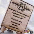 Plaque Wooden Customized Laser Engrave fly wood , gift for school , for lovers gift. 