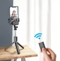 Wireless R1 Bluetooth Selfie Stick Remote Included, Hold up stand Selfie Stick. 