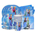 Elsa Frozen theme paper plate 10 paper cup 10 and Paper Serviette 10 Set. 