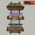 Spice/herbs Rack Wooden Wall Mount kitchen organizer and storage Containers items shelf accessories. 