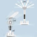 LED Desk Lamp with Fan Multifunction Table Lamp Night Light with Pen Holder Eye Protection Rechargeable Fans for Studying Lamp. 