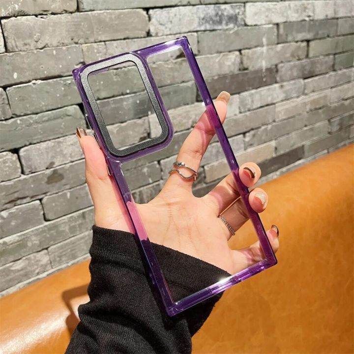 HOCE Clear Crystal Hard Phone Case For Samsung S24 S23 S22 Ultra S21 Plus S20 FE A54 A34 A53 A73 A52 A15 M54 A05S Cases HD Acrylic Shockproof Bumper Cover