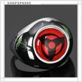 ShopSphere Ring Naruto Akatsuki Uchiha Sasuke Itachi Sharingan Cosplay Rings For Women Men Can Adjustable. 