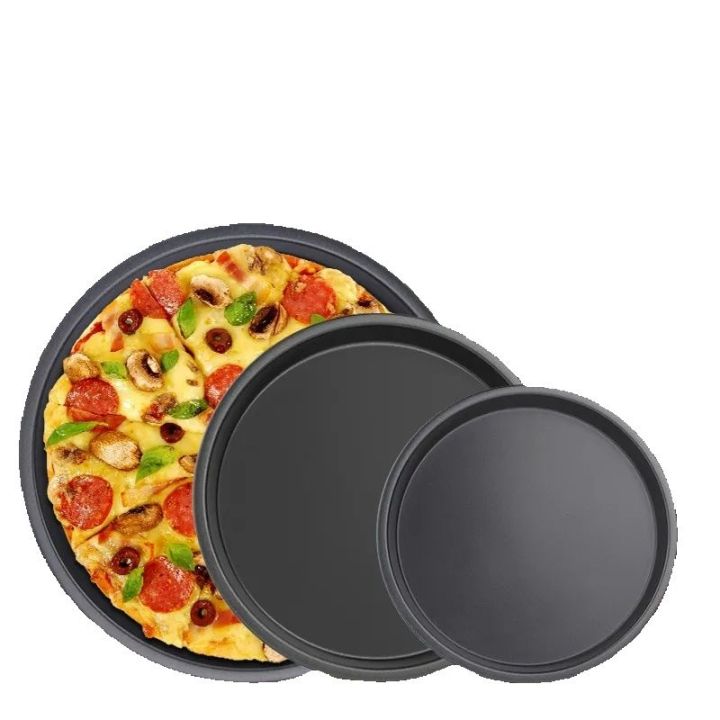 Pizza Plate Round Deep Dish Pizza Pan Tray Carbon Steel Non-stick Pizza Stone Mold Baking Tool Baking Form for pizza 29cm, 26cm, 24cm