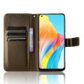 Vantime for OPPO A18 A38 A58 A78 4G A98 F23 5G PU Leather Wallet Case Cards Holder Flip Cover Diamond Pattern. 