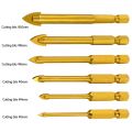 6pcs Glass Drill Bits Set Tile Ceramic Drilling Set 3/4/5/6/8/10mm with 1/4inch Hex Shank for Porcelain Marble Mirror. 
