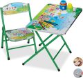 Kids Folding Table And Chair Set, Portable Children's Cartoon Activity Table/Desk/Dining Table, For 3-8 Years Old Boys And Girls - Including Tables And 1 Chair. 